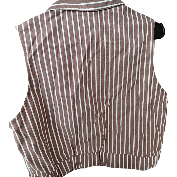 Striped Elastic Waist Shirt - Picture 4 of 9